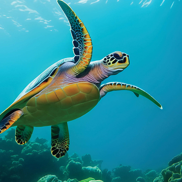 Sea Life Photography: Sea Turtle 500 Jigsaw Puzzle 3D Modell