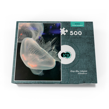 Sea Life Photography: Deep Blue Jellyfish Wanderer 500 Jigsaw Puzzle box view3