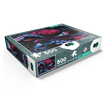 Stained Glass Abstract: Octopus Ocean Serenity 500 Jigsaw Puzzle box view1