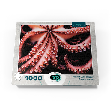 Stained Glass Abstract: Ocean Octopus Transformation 1000 Jigsaw Puzzle box view3