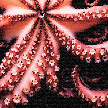 Stained Glass Abstract: Ocean Octopus Transformation 500 Jigsaw Puzzle 3D Modell