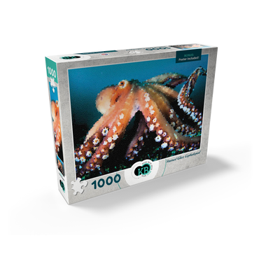 Stained Glass Abstract: Ocean Octopus Cephalopod 1000 Jigsaw Puzzle box view2