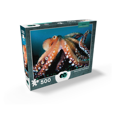 Stained Glass Abstract: Ocean Octopus Cephalopod 500 Jigsaw Puzzle box view2