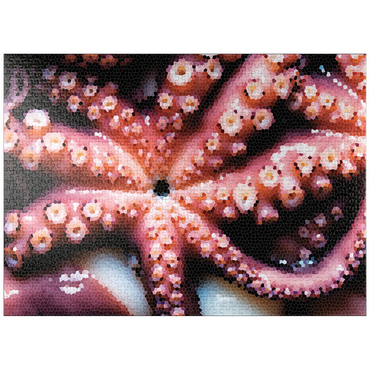 puzzleplate Stained Glass Abstract: Ocean Octopus Tentacles 1000 Jigsaw Puzzle