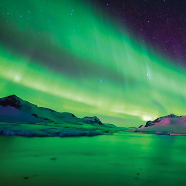 Nature Photography: Northern Lights Winters Night Show 1000 Jigsaw Puzzle 3D Modell