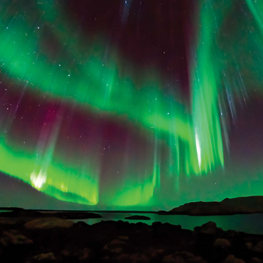 Nature Photography: Northern Lights Luminescent Aurora Horizon 500 Jigsaw Puzzle 3D Modell