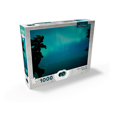 Nature Photography: Northern Lights Sky Over Lake, Minnesota, USA 1000 Jigsaw Puzzle box view2