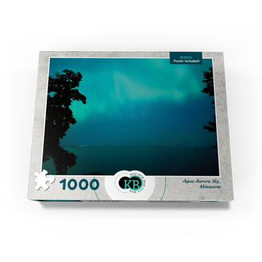 Nature Photography: Northern Lights Sky Over Lake, Minnesota, USA 1000 Jigsaw Puzzle box view3
