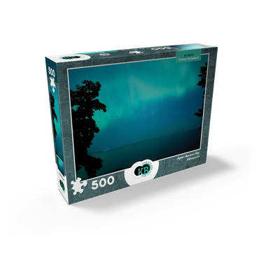 Nature Photography: Northern Lights Sky Over Lake, Minnesota, USA 500 Jigsaw Puzzle box view2