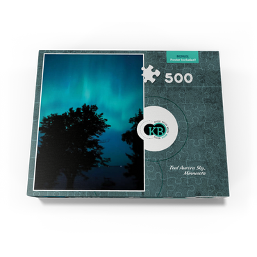 Nature Photography: Northern Lights, Aurora Night Sky, Minnesota, USA 500 Jigsaw Puzzle box view3