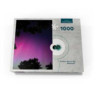 Nature Photography: Northern Lights, Fuchsia Aurora Sky, Minnesota, USA 1000 Jigsaw Puzzle box view3