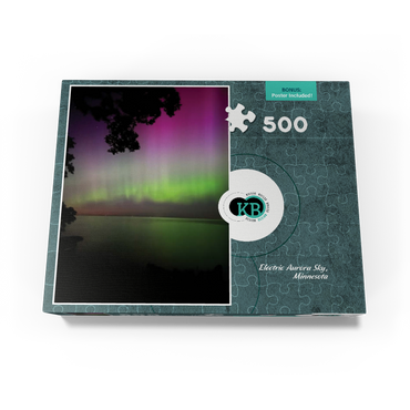 Nature Photography: Northern Lights, Night Sky, Minnesota, USA 500 Jigsaw Puzzle box view3