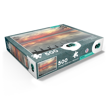 Nature Photography: Tranquil Minnesota Sunset, Mille Lacs Lake 500 Jigsaw Puzzle box view1