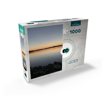 Nature Photography: Sunset Shoreline, Sturgeon Bay, Wisconsin, USA 1000 Jigsaw Puzzle box view2