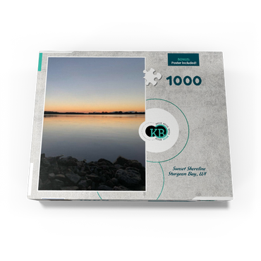 Nature Photography: Sunset Shoreline, Sturgeon Bay, Wisconsin, USA 1000 Jigsaw Puzzle box view3