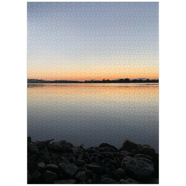 puzzleplate Nature Photography: Sunset Shoreline, Sturgeon Bay, Wisconsin, USA 1000 Jigsaw Puzzle