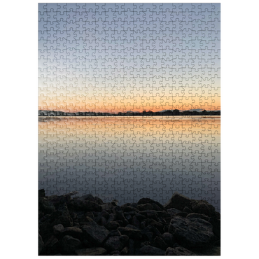 puzzleplate Nature Photography: Sunset Shoreline, Sturgeon Bay, Wisconsin, USA 500 Jigsaw Puzzle