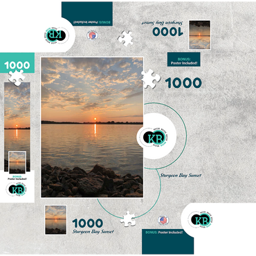 Nature Photography: Sturgeon Bay Sunset, Wisconsin, USA 1000 Jigsaw Puzzle box 3D Modell