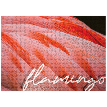 puzzleplate Animal Photography: Flamingo Feathers, Birds no.3 500 Jigsaw Puzzle