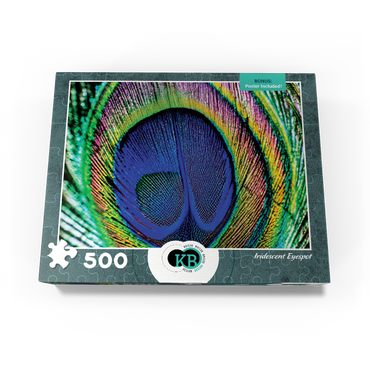 Animal Photography: Peacock Feather Iridescent Eyespot, Birds no.5 500 Jigsaw Puzzle box view3