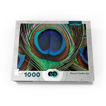 Animal Photography: Peacock Feather Iridescent Eyespot, Birds no.6 1000 Jigsaw Puzzle box view3