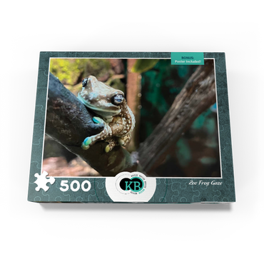 Animal Photography: Zoo Frog Gaze 500 Jigsaw Puzzle box view3