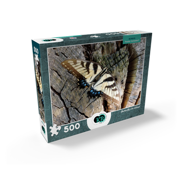 Animal Photography: Butterfly On Wood 500 Jigsaw Puzzle box view2