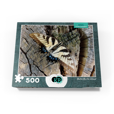 Animal Photography: Butterfly On Wood 500 Jigsaw Puzzle box view3