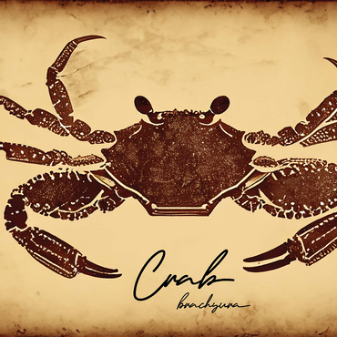 Vintage Artwork: Crab Sign, no.1 1000 Jigsaw Puzzle 3D Modell
