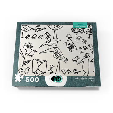 Illustration Artwork: Hieroglyphic Birds, no.2 500 Jigsaw Puzzle box view3
