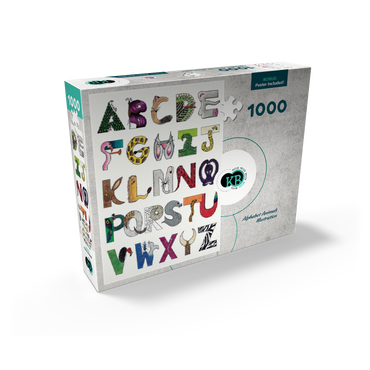 Illustration Artwork: Hand-Drawn Alphabet Animals 1000 Jigsaw Puzzle box view2