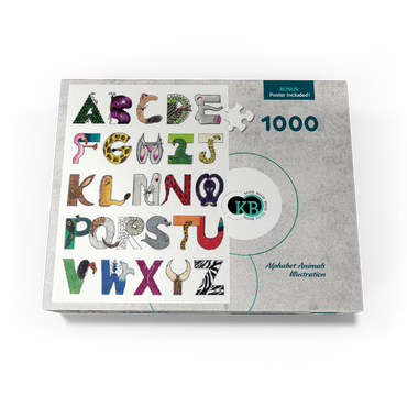 Illustration Artwork: Hand-Drawn Alphabet Animals 1000 Jigsaw Puzzle box view3