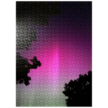 puzzleplate Nature Photography: Northern Lights, Aurora Night Sky 500 Jigsaw Puzzle