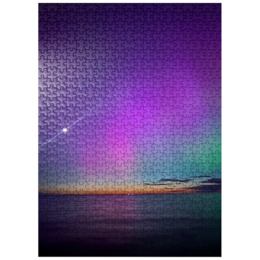 puzzleplate Nature Photography: Northern Lights, Aurora Sky Burst 500 Jigsaw Puzzle