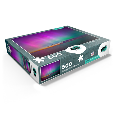 Nature Photography: Northern Lights, Colorful Lake Aurora 500 Jigsaw Puzzle box view1