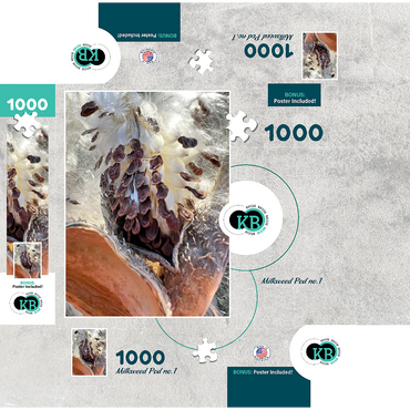 Macro Photography: Milkweed Pod, no.1 1000 Jigsaw Puzzle box 3D Modell