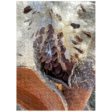 puzzleplate Macro Photography: Milkweed Pod, no.1 500 Jigsaw Puzzle