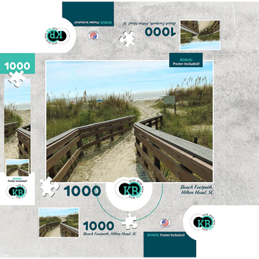 Nature Photography: Beach Footpath, Hilton Head, South Carolina 1000 Jigsaw Puzzle box 3D Modell
