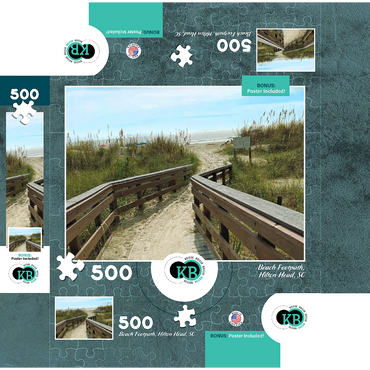 Nature Photography: Beach Footpath, Hilton Head, South Carolina 500 Jigsaw Puzzle box 3D Modell