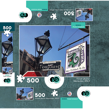 French Quarter Intersection- New Orleans, Louisianna 500 Jigsaw Puzzle box 3D Modell