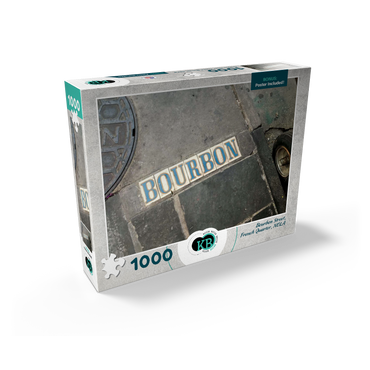 Bourbon Street Sidewalk Sign- New Orleans, Louisianna 1000 Jigsaw Puzzle box view2