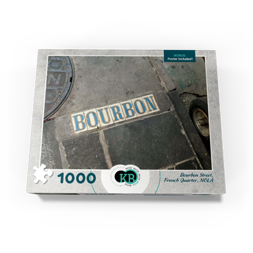 Bourbon Street Sidewalk Sign- New Orleans, Louisianna 1000 Jigsaw Puzzle box view3