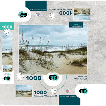 Nature Photography: Island Surf, Hilton Head, South Carolina 1000 Jigsaw Puzzle box 3D Modell