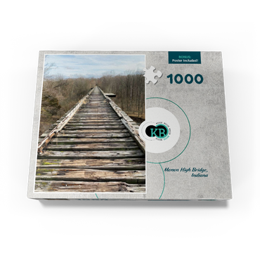 Train Tracks- Monon High Bridge, Indiana 1000 Jigsaw Puzzle box view3