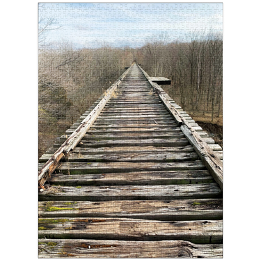 puzzleplate Train Tracks- Monon High Bridge, Indiana 1000 Jigsaw Puzzle