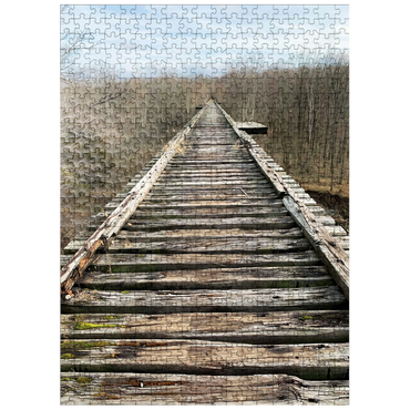 puzzleplate Train Tracks- Monon High Bridge, Indiana 500 Jigsaw Puzzle