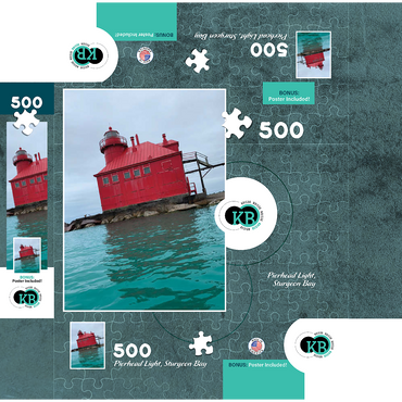 Pierhead Light- Sturgeon Bay, Wisconsin, no.2 500 Jigsaw Puzzle box 3D Modell
