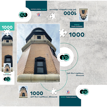 Split Rock Lighthouse- Minnesota, USA 1000 Jigsaw Puzzle box 3D Modell