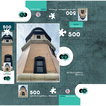 Split Rock Lighthouse- Minnesota, USA 500 Jigsaw Puzzle box 3D Modell