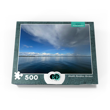 Nature Photography: Double Rainbow Horizon over Lake 500 Jigsaw Puzzle box view3